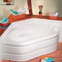 Акриловая ванна ALPEN Marea 150 a02111, гарантия 10 лет, угловая форма, объём 275 литров, цвет - euro white (европейский белый)