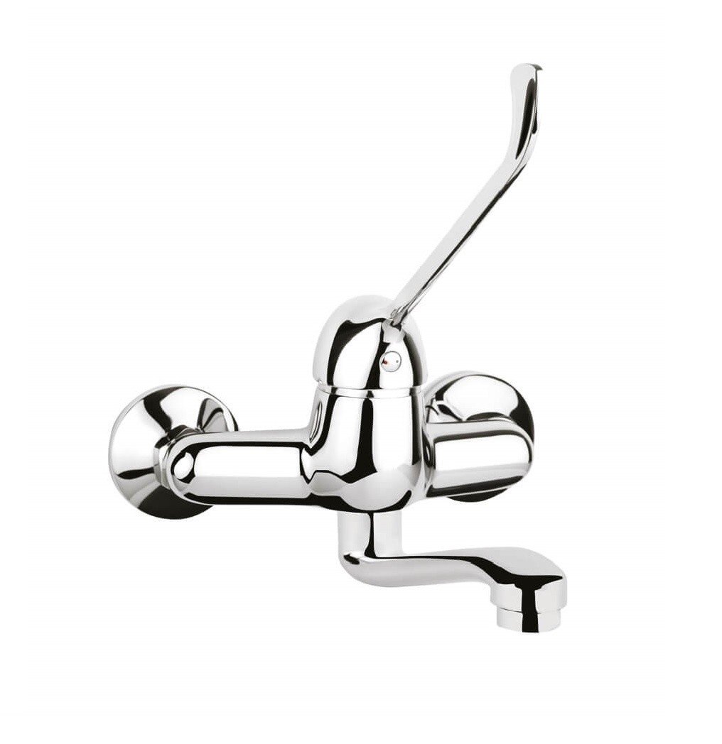 Creavit Home HM1106 Настенный локтевой смеситель для раковины (хром), в ...