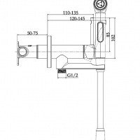 Jacob Delafon Elate E28317-CP Гигиенический душ в комплекте со смесителем (хром)