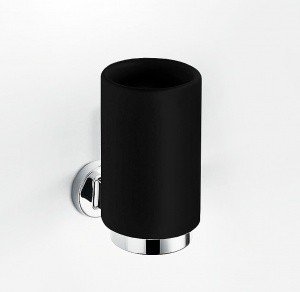 Colombo Design Nordic B5202.0CR-CNO Стакан для зубных щеток | настенный (хром - черная керамика)
