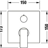 Duravit Manhattan MH4210012010 Смеситель для ванны - внешняя часть (хром)
