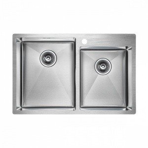 Paulmark HELFER PM237851-BS Мойка для кухни двойная 78*51 см (нержавеющая сталь)