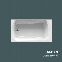 ALPEN Diana AVP0040 прямоугольная акриловая ванна на 130 см, объем 150 литров