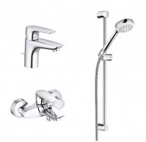 KLUDI Pure & Solid 346850575 Комплект смесителей для ванной комнаты