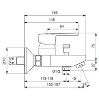 Vidima Uno BD127AA Комплект смесителей для ванной комнаты 3 в 1 (хром)
