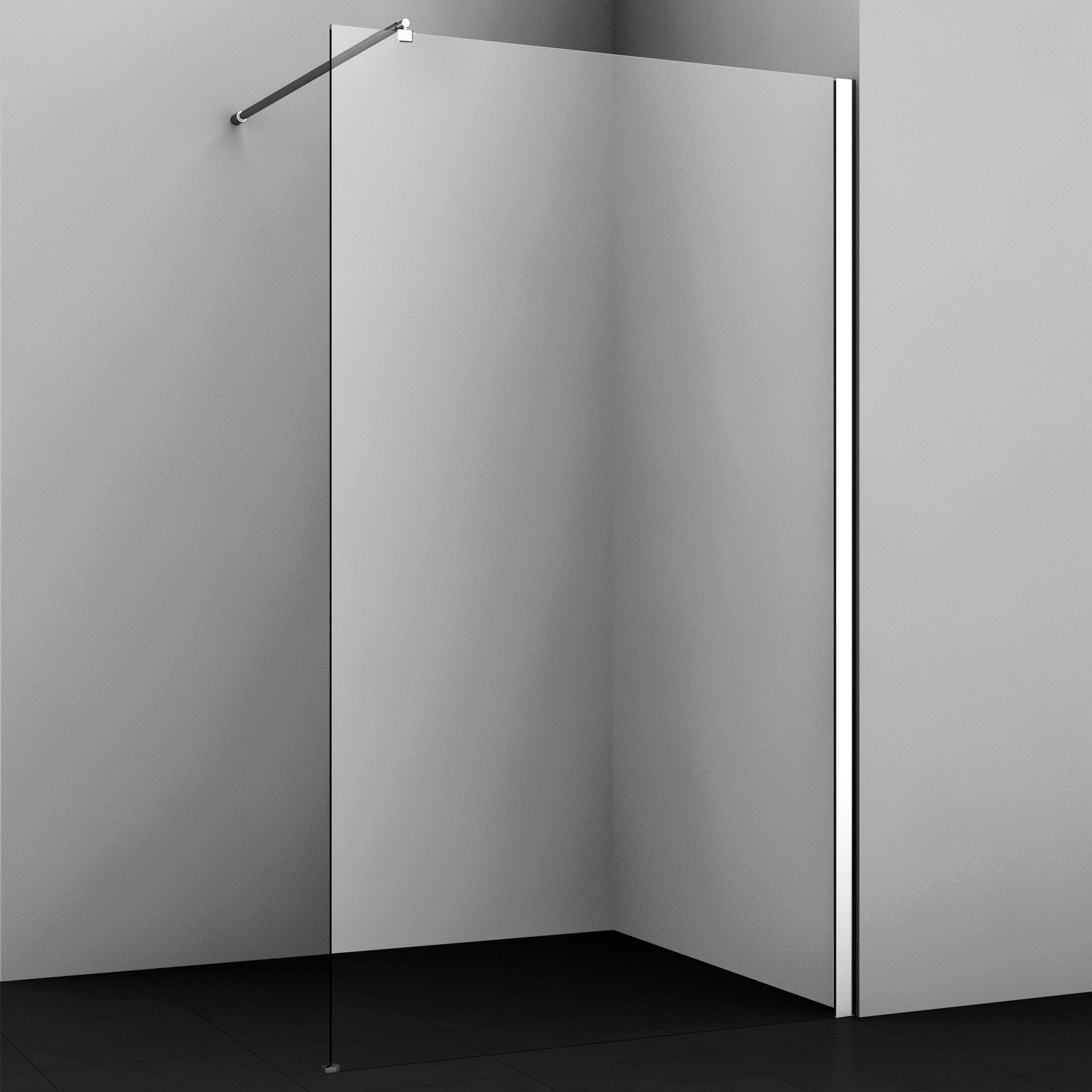 WasserKRAFT Rossel 28W40 Душевая перегородка 1200*2000 мм (алюминий ...