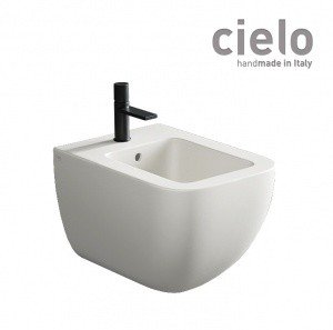 Ceramica CIELO Shui Comfort SHCOBS bia - Биде подвесное 55*37 см | с отверстием для смесителя (белый)