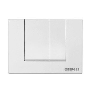 Berges Novum S4 040044 Накладная панель смыва для унитаза (белый Soft Touch)
