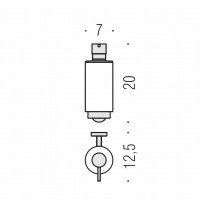 Colombo Design Nordic B9323 - Дозатор для жидкого мыла 250 мл | настенный (хром - стекло матовое)
