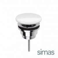 SIMAS PLCE - Донный клапан | сливной гарнитур (белый глянцевый | хром)