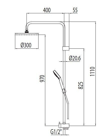 Tres Showers 06163507 Душевая система, в магазине сантехники Сантехмаг.Ру