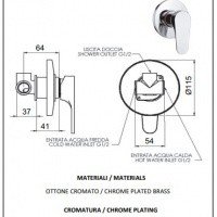 REMER Class Line L30ES02332OL Гигиенический душ в комплекте со смесителем (хром)