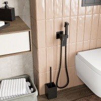 WasserKRAFT A71638 Гигиенический душ - комплект со смесителем (чёрный матовый)