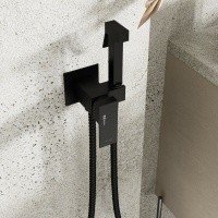 WasserKRAFT A71638 Гигиенический душ - комплект со смесителем (чёрный матовый)