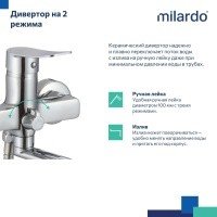 MILARDO Demi DEMSB02M02 Смеситель для ванны (хром)