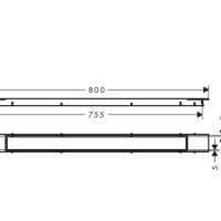 Hansgrohe RainDrain Match Plus 56215700 Трап для душа 800 мм - внешняя часть (белый матовый)