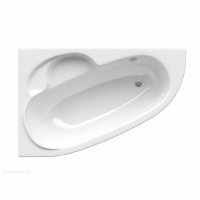 Акриловая ванна ALPEN Terra 140 L ALPTR140L, гарантия 10 лет, асимметричная форма, объём 180 литров, цвет - snow white (белоснежный)