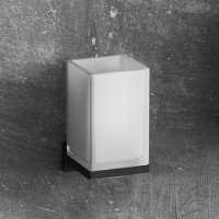 Colombo Design LOOK B1602.NM Стакан для зубных щеток - настенный (черный матовый - стекло)