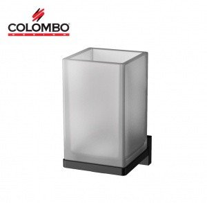 Colombo Design LOOK B1602.NM Стакан для зубных щеток - настенный (черный матовый - стекло)