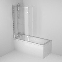 Damixa Skyline DX35WBS-D7W1-150MT Шторка для ванны 800*1500 мм (профиль алюминий | витраж прозрачное стекло)