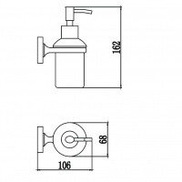 Savol Серия 87 S-008731 Дозатор для жидкого мыла подвесной (хром)