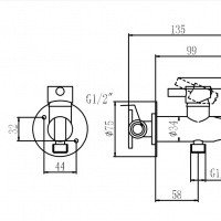 Savol S-FXQ002 Гигиенический душ - комплект со смесителем (хром)