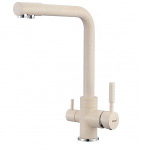 Savol S-L1801Y Высокий смеситель для кухни с функцией подачи питьевой воды (бежевый гранит)