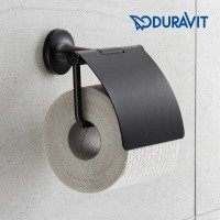 DURAVIT Starck T 0099404600 Держатель для туалетной бумаги | с крышкой (черный матовый)