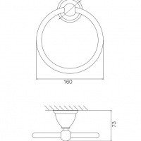 FIMA Carlo Frattini Style F6042/1CR Кольцо для полотенца 16 см