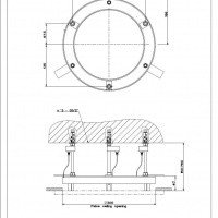 Gessi Minimali Tondo 40454 238 Комплект крепежей для потолочной душевой системы