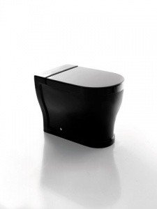 Cielo OPERA (tonda) OPVAT унитаз напольный, приставной к стене в комплекте с сидением и крышкой (цвет: черный)