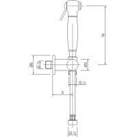 Cisal Shower AR00790021 Гигиенический душ - комплект с запорным вентилем (хром)