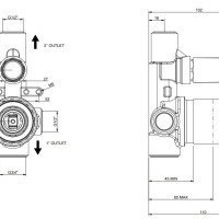 Gessi 38659.031 Внутренний механизм смесителя для ванны
