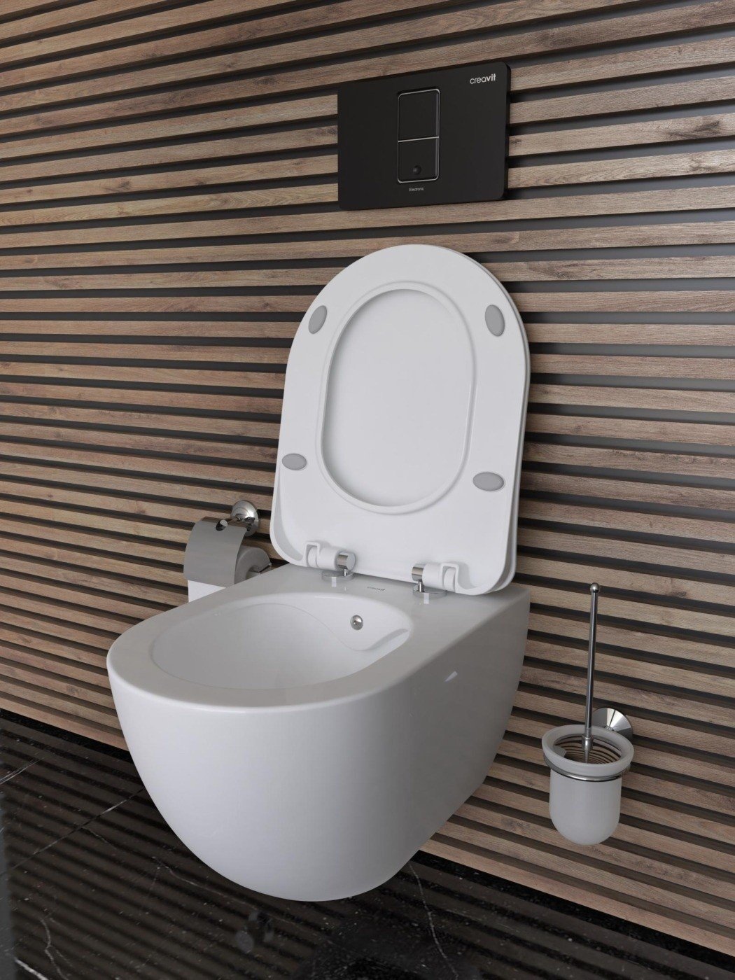 Creavit Free FE322-00MB00E-0000 Унитаз-биде подвесной, безободковый ...