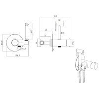 Allen Brau Thermo Rund 5.60001-31 Гигиенический душ - комплект с термостатическим смесителем (чёрный матовый)