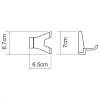 WasserKRAFT Lopau K-6023D Двойной крючок для халата и полотенца (хром)