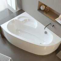 Акриловая ванна ALPEN Terra 170 L ALPTR170L, гарантия 10 лет, асимметричная форма, объём 260 литров, цвет - snow white (белоснежный)