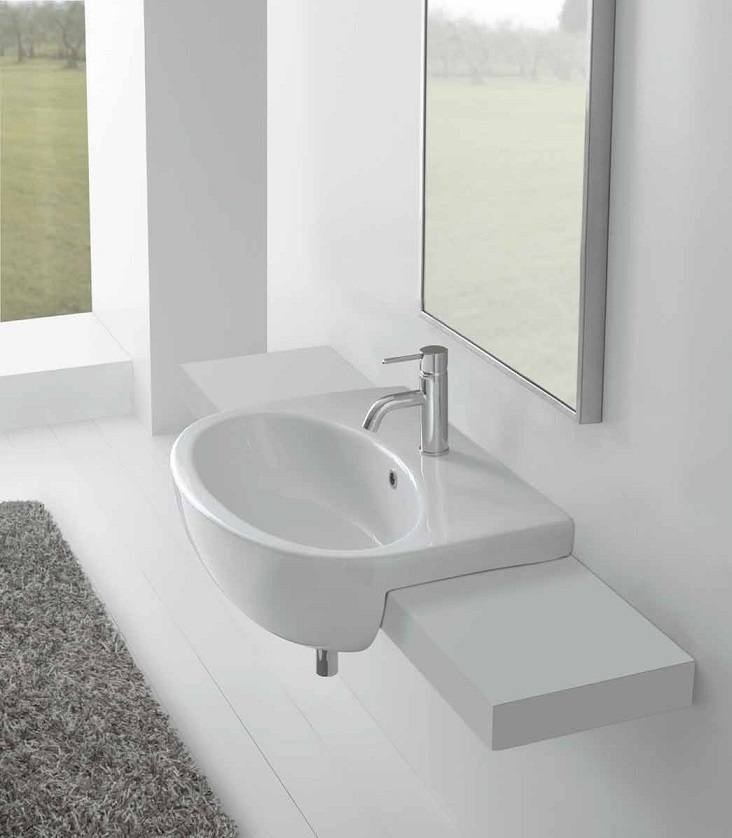 Globo Grace GR015.BI Раковина полувстраиваемая на 65 см, в магазине ...