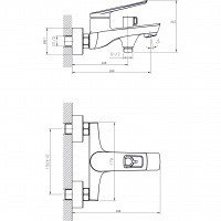 RUSH Socotra ST1235-44 Смеситель для ванны (хром)