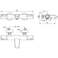 Ideal Standard CERATHERM T50 A7223AA Смеситель с термостатом для ванны с душем (хром)