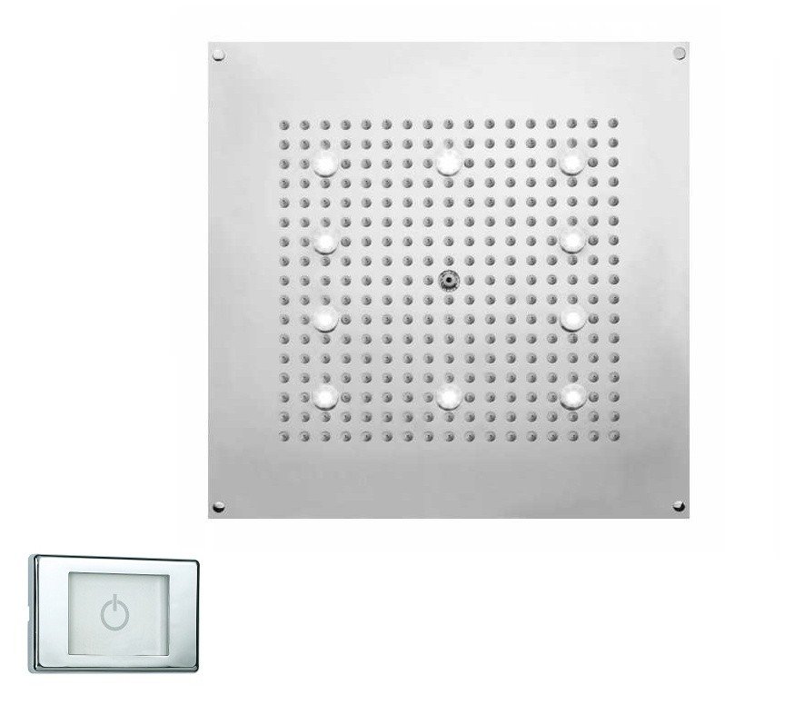 Bossini Dream Cube H37453.030 Верхний душ с LED-подсветкой 470*470 мм (хром)