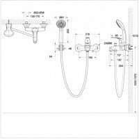 Bravat Fit F6135188BM-B-RUS Смеситель для ванны (Черный)