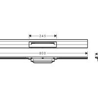 Hansgrohe RainDrain Flex 56051700 Трап для душа 800 мм - внешняя часть (белый матовый)