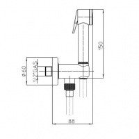 Bossini Paloma C69013B.030 Гигиенический душ - комплект с шланговым подключением и шлангом (хром)
