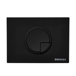 Berges Novum R5 040025 Накладная панель смыва для унитаза (черный Soft Touch)