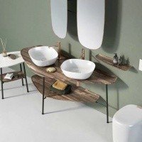 VITRA Plural 64059 Зеркало для ванной комнаты 375*900 мм (тёмный дуб)