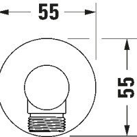 Duravit Shower UV0630008010 Подключение для душевого шланга (хром)