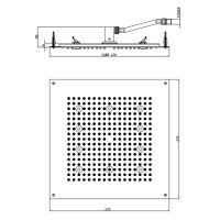 Bossini Dream Cube H37453.073 Верхний душ с LED-подсветкой 470*470 мм (чёрный матовый)