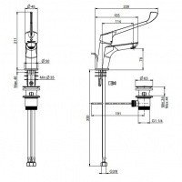 Локтевой смеситель для раковины F3761/LCCR FIMA Carlo Frattini Serie 4