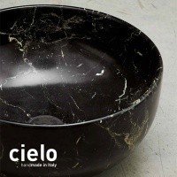 Ceramica CIELO Shui SHBA40 NM - Раковина накладная на столешницу Ø 40 см (Nero Marquina)